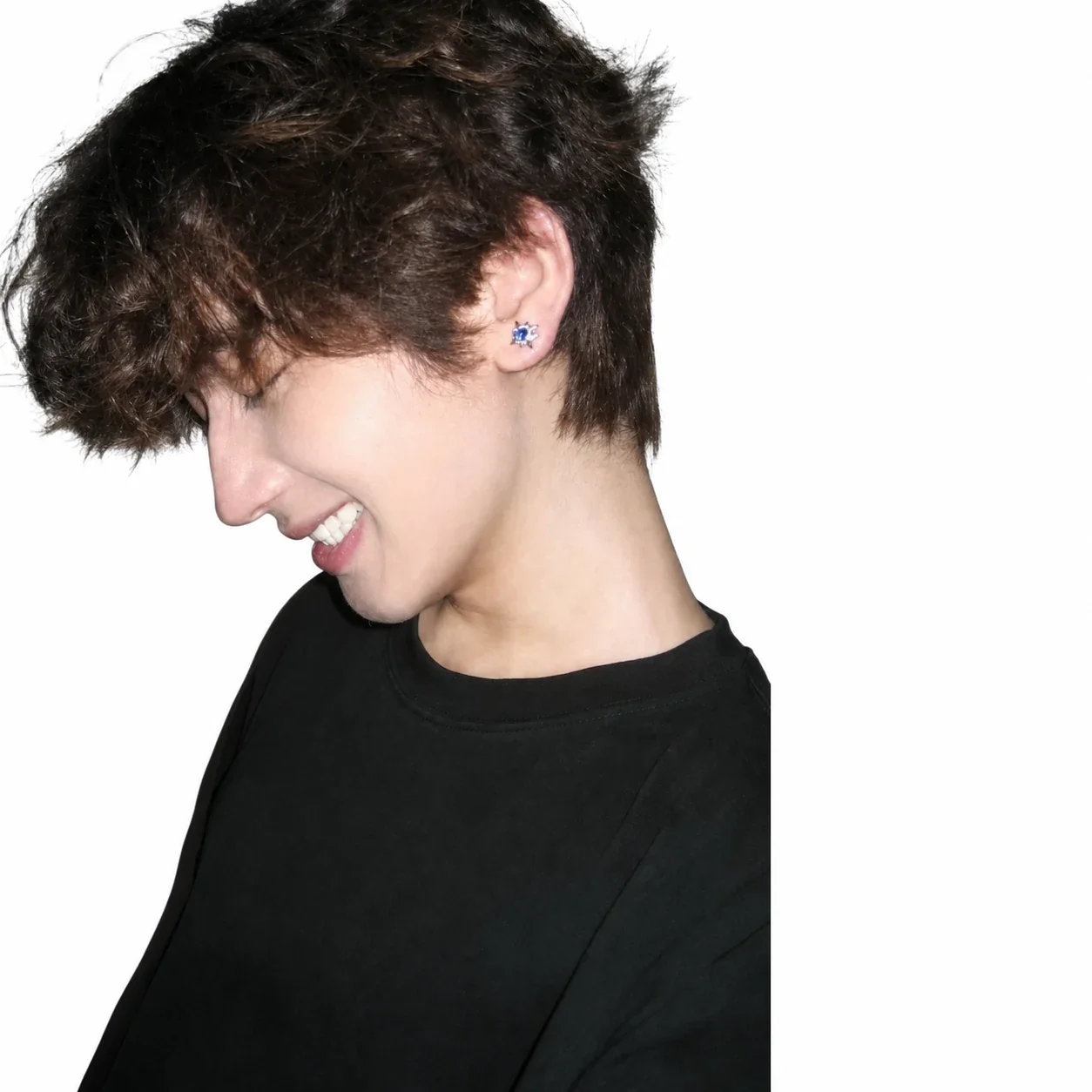 Edgy Stainless Steel Crystal Cluster Earrings Set