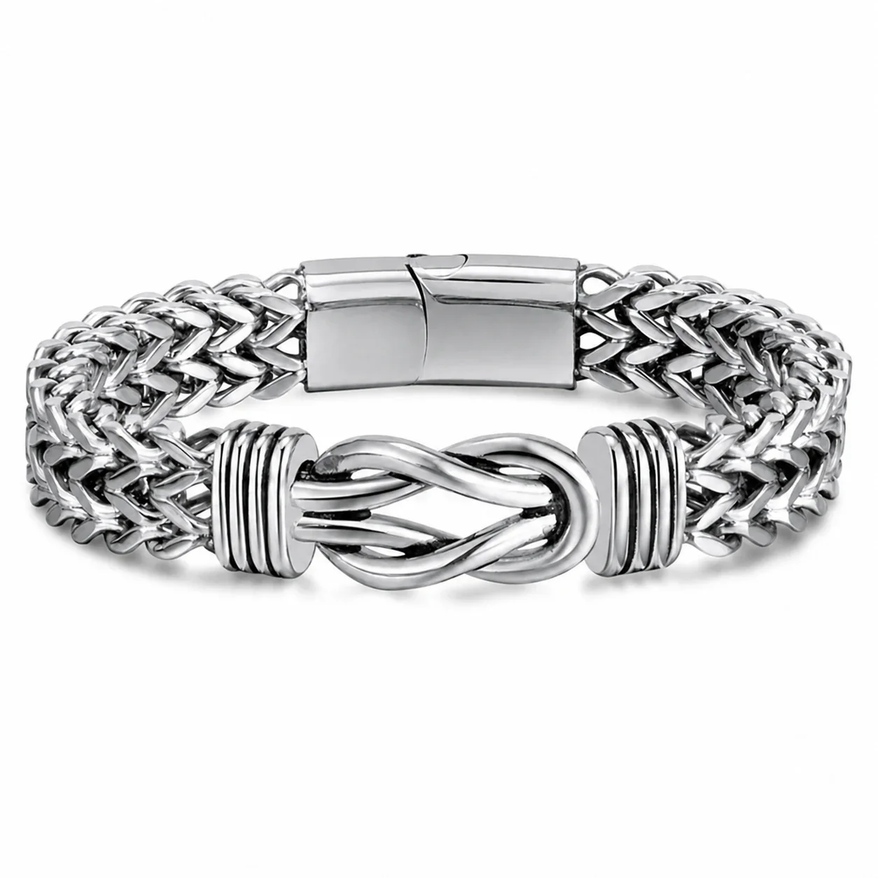Bold 316 Stainless Steel Double-Row Chain Bracelet