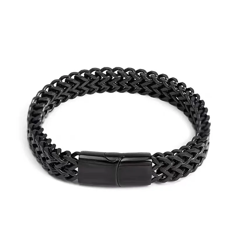 Bold 316 Stainless Steel Double-Row Chain Bracelet