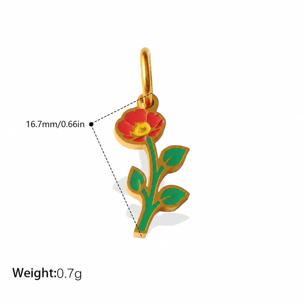 Foto do produto: Pendant Charms with Botanical Motifs in Gold-Plated Steel