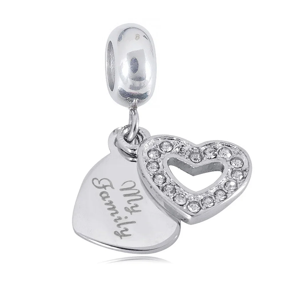 Polished 316 Stainless Steel Enamel Charm Pendant