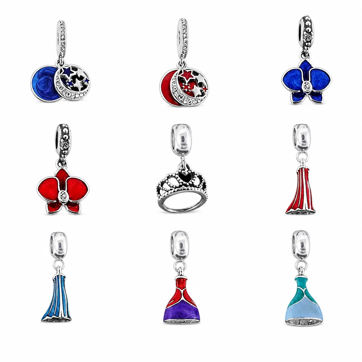 Polished 316 Stainless Steel Enamel Charm Pendant