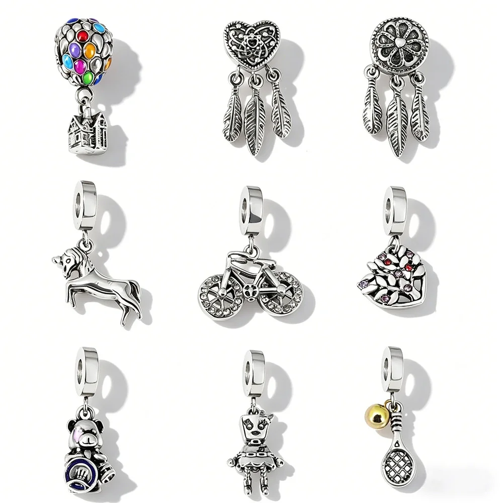 Sparkling Stainless Steel Crystal Charm Bracelet