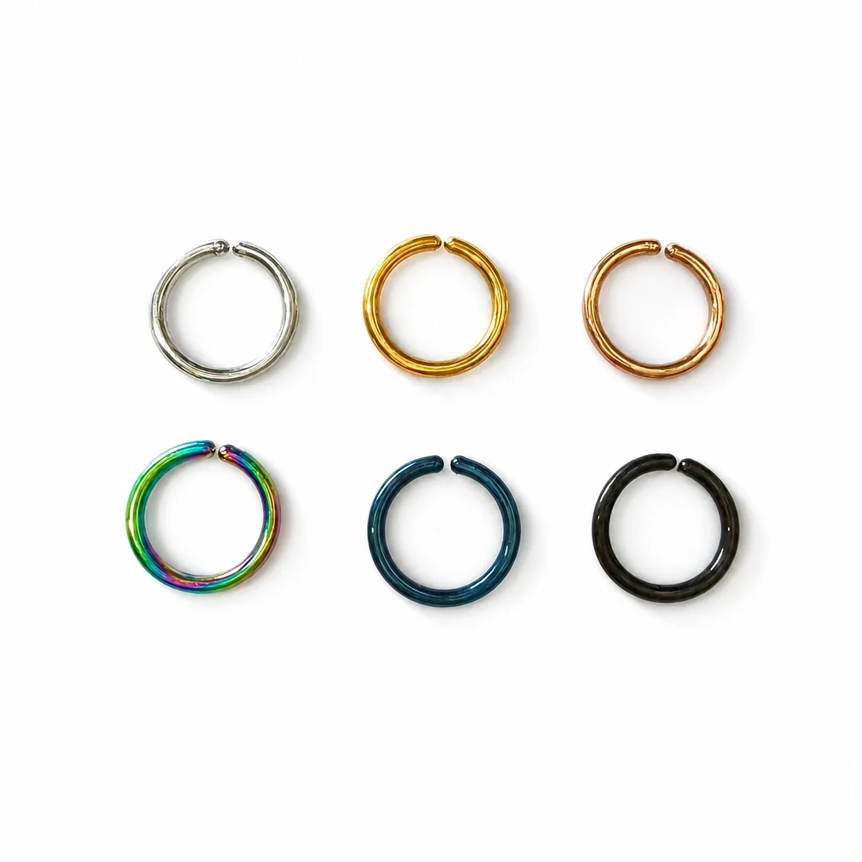 Minimal 316 Stainless C-Shape Ear Cuff Ring - Silver