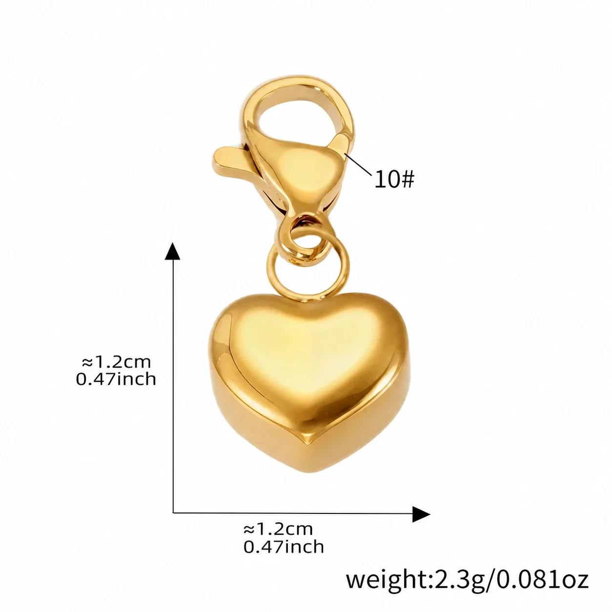 Playful 18K Gold-Plated Heart Bear Stainless Steel Bracelet - Gold Heart of