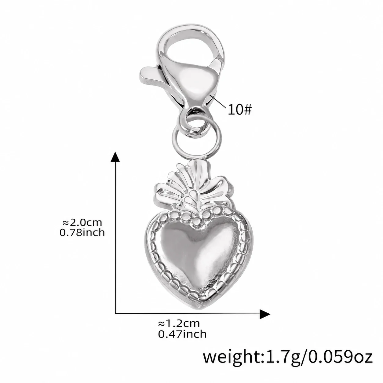 Playful 18K Gold-Plated Heart Bear Stainless Steel Bracelet - Silver Heart