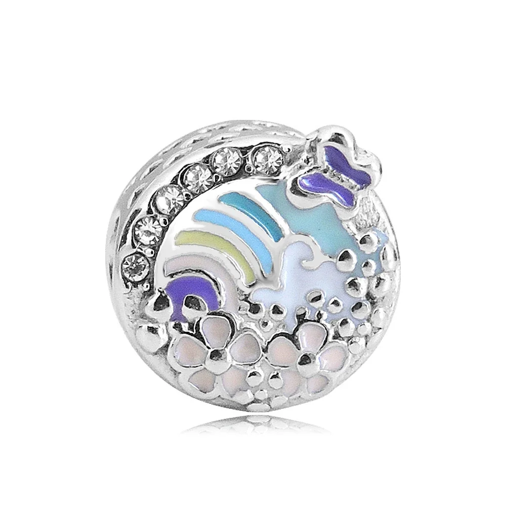 Playful Stainless Steel Enamel Charm Bead Assortment
