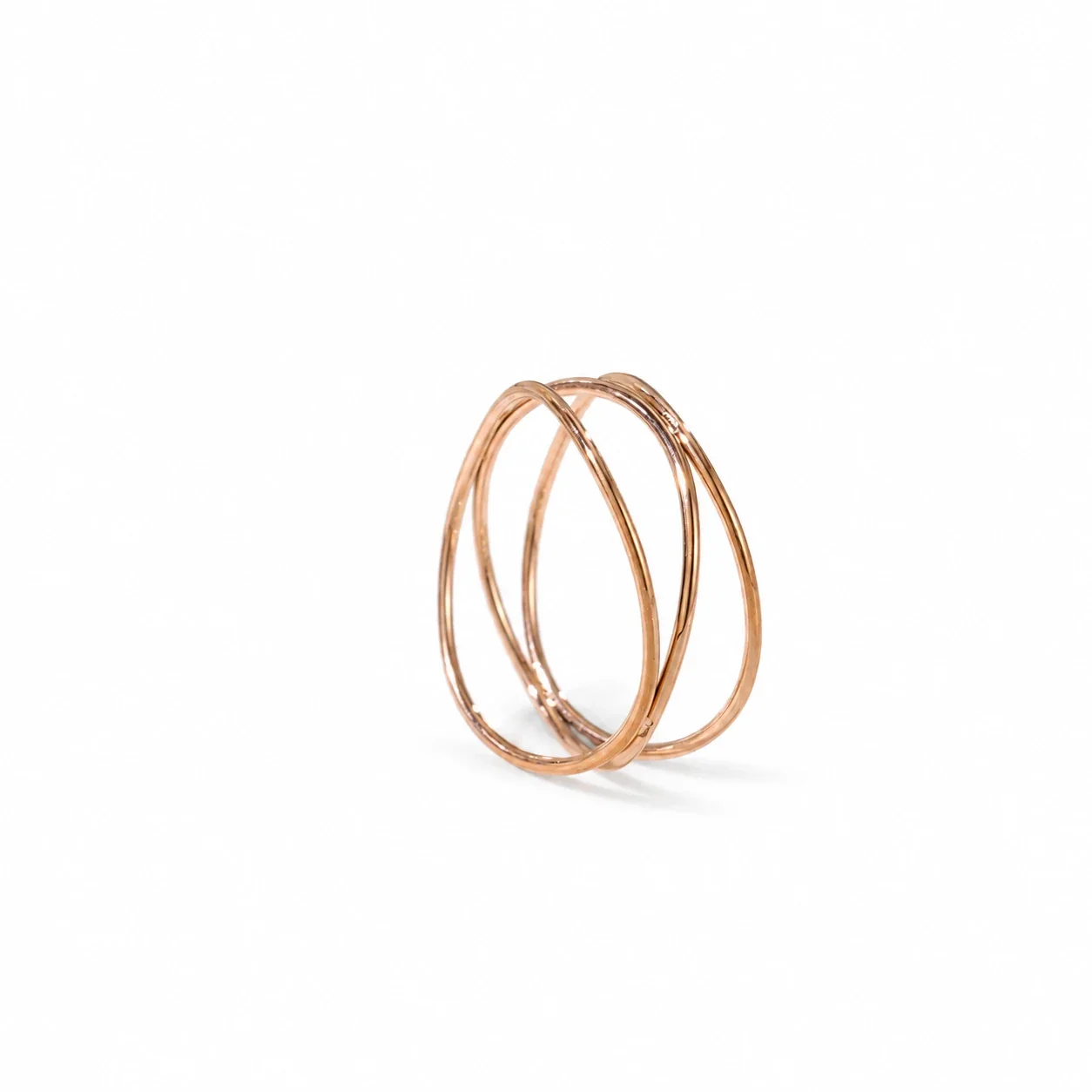 Triple Interwoven Wire Ring, 18K Gold-Plated Stainless Steel