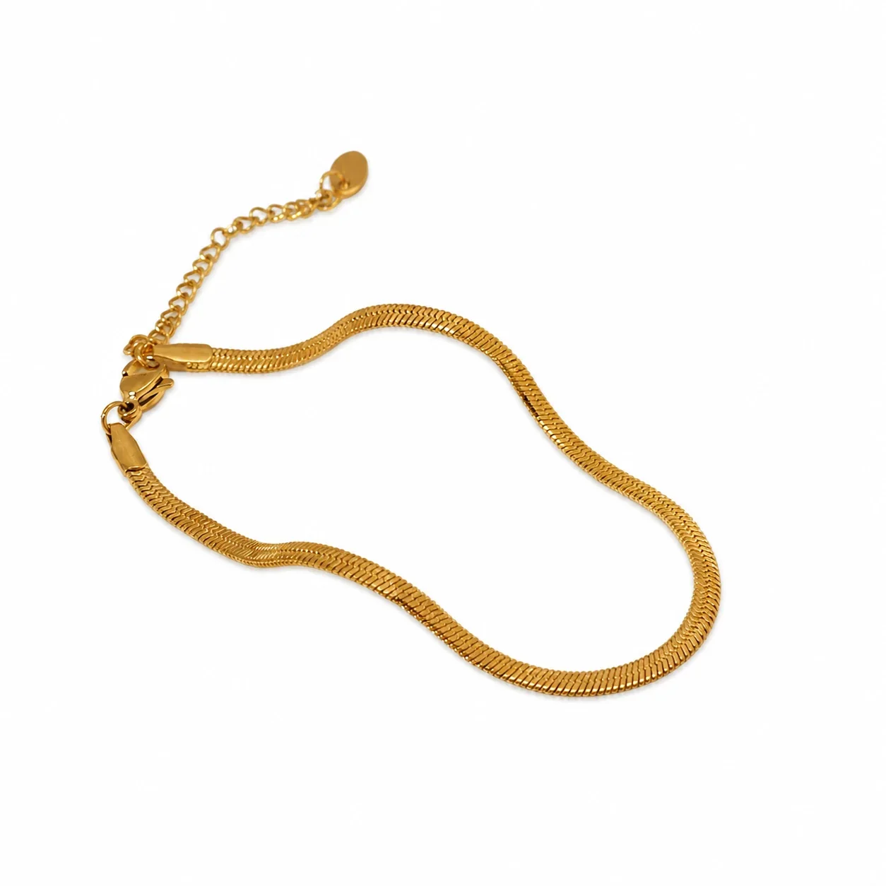 Sleek Gold-Plated 316 Stainless Steel 3mm Snake Chain Jewelry Set