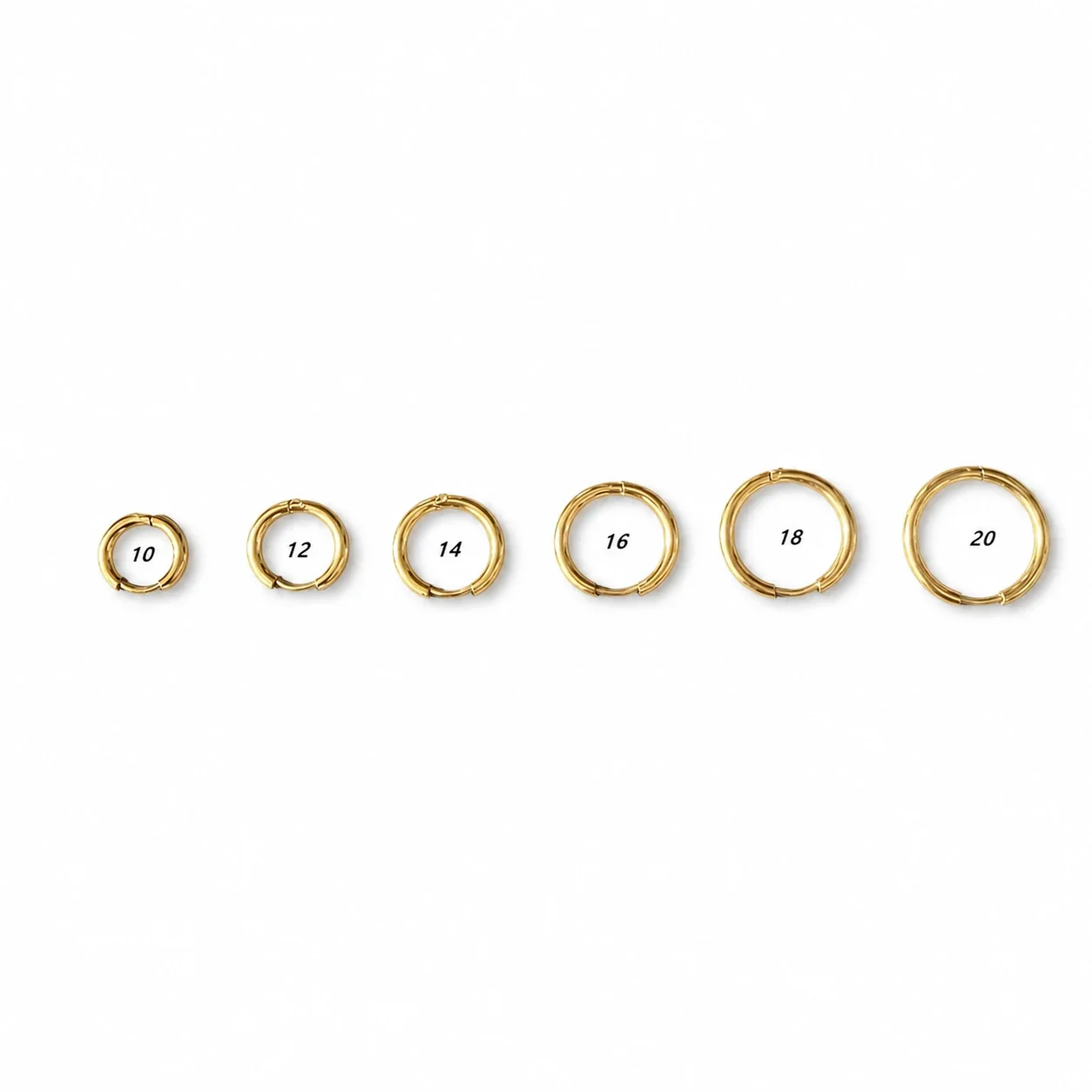 Minimal Stainless Steel Slim Huggie Hoop Earrings