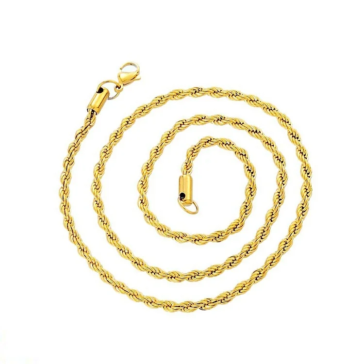 Lion Medallion 316 Stainless Steel Flame Rim Pendant - Gold Rope 3.0 x 60 cm
