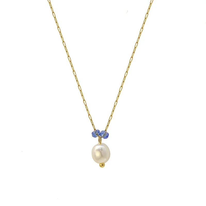 Delicate Gold-Plated Pearl Drop Pendant Necklace