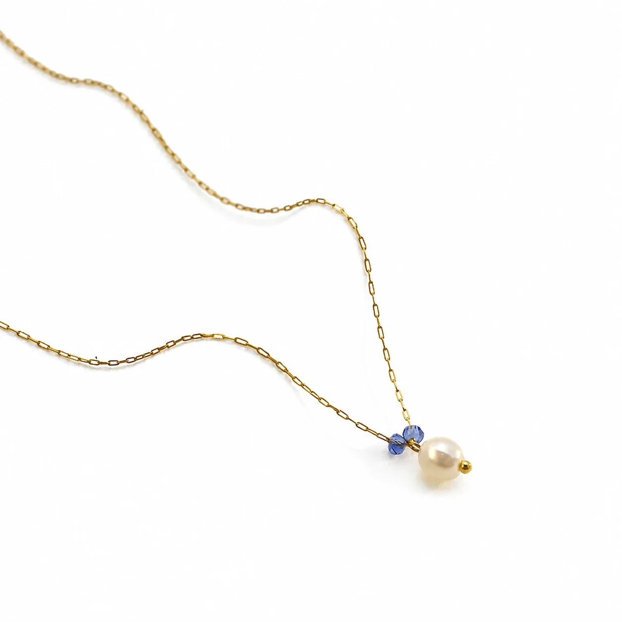 Delicate Gold-Plated Pearl Drop Pendant Necklace