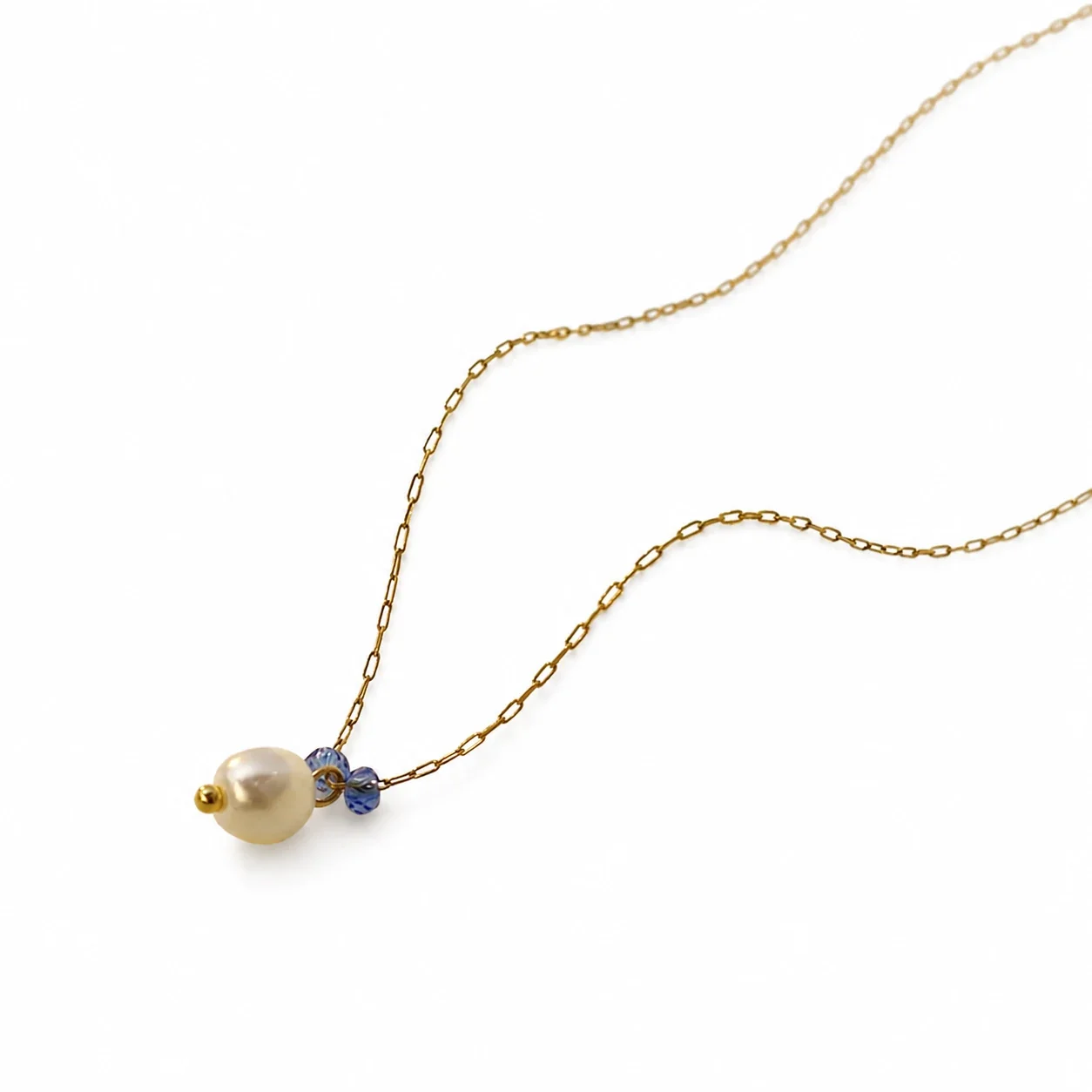 Delicate Gold-Plated Pearl Drop Pendant Necklace