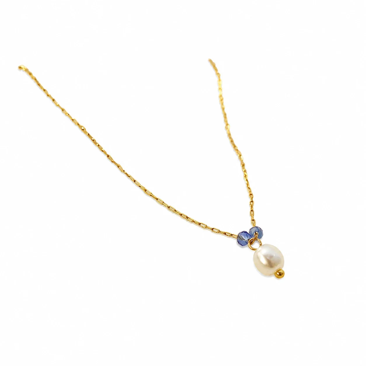 Delicate Gold-Plated Pearl Drop Pendant Necklace