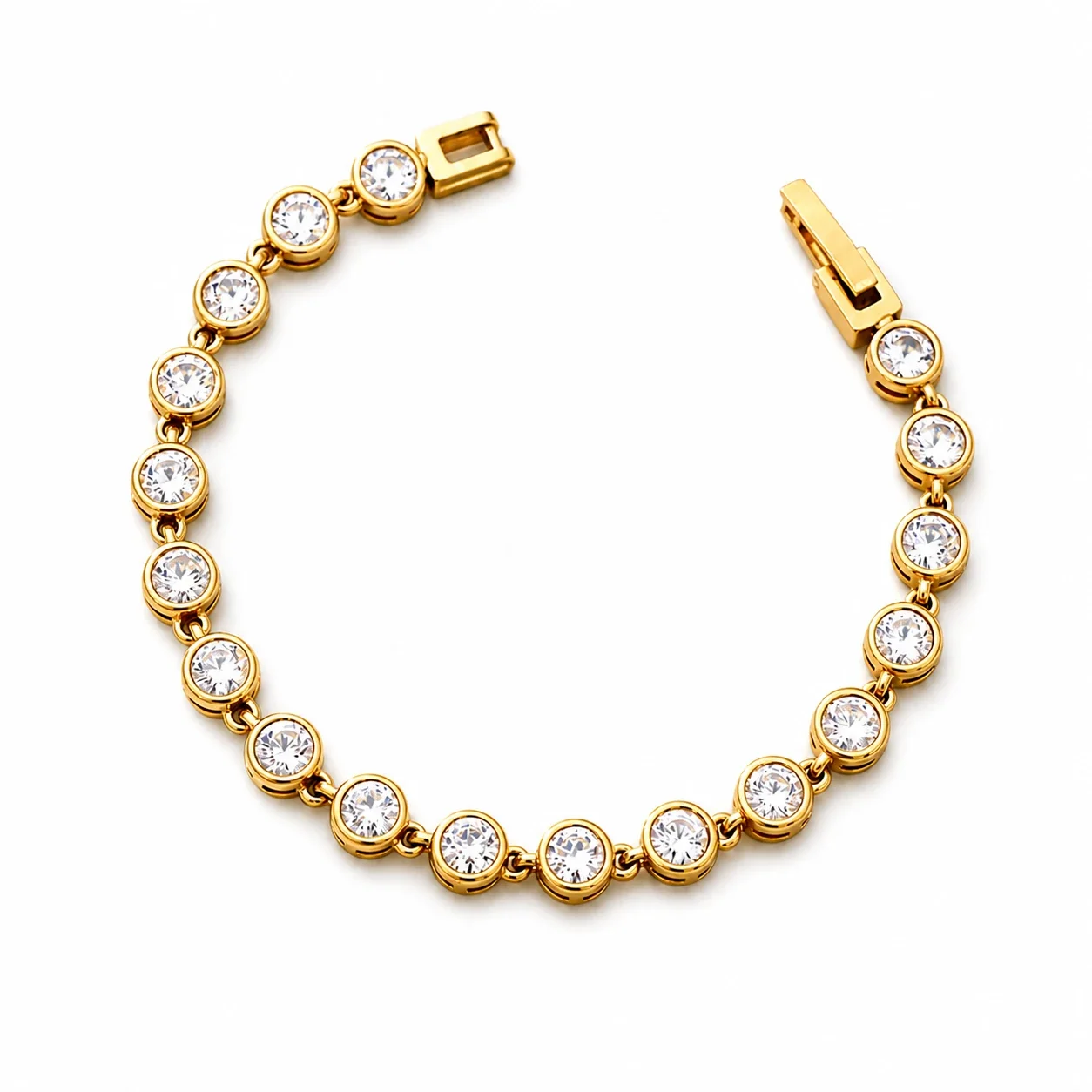 Radiant 316 Stainless Steel Bezel CZ Tennis Bracelet