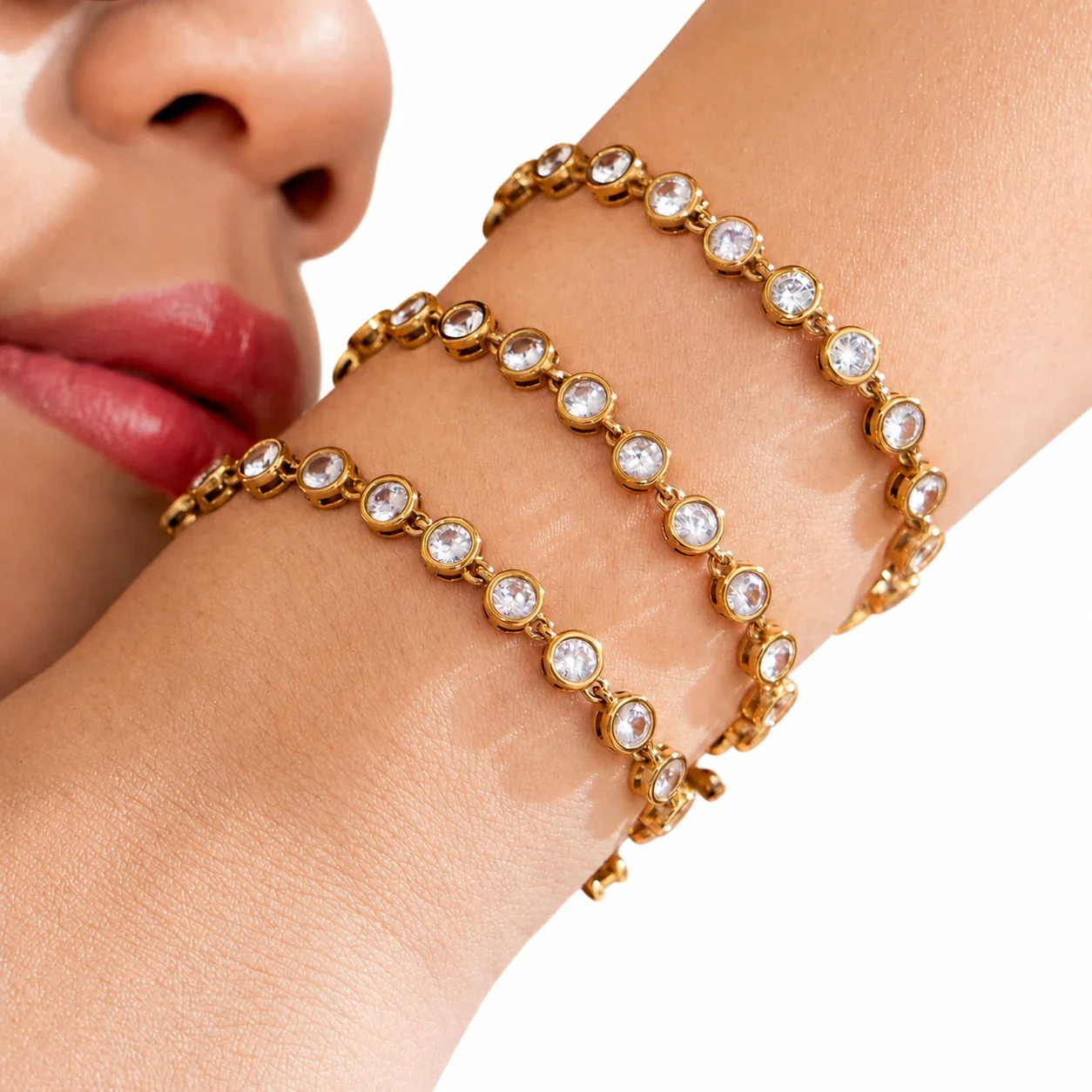 Radiant 316 Stainless Steel Bezel CZ Tennis Bracelet