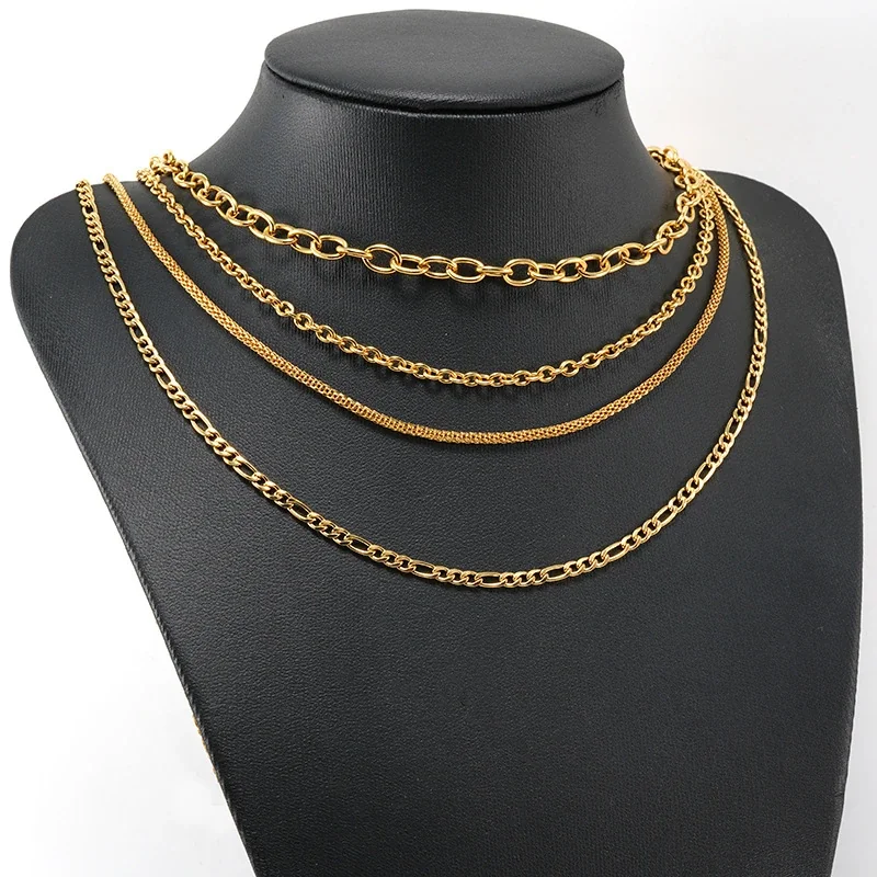 Bold Gold-Plated Cuban Paperclip Snake Chain Necklace