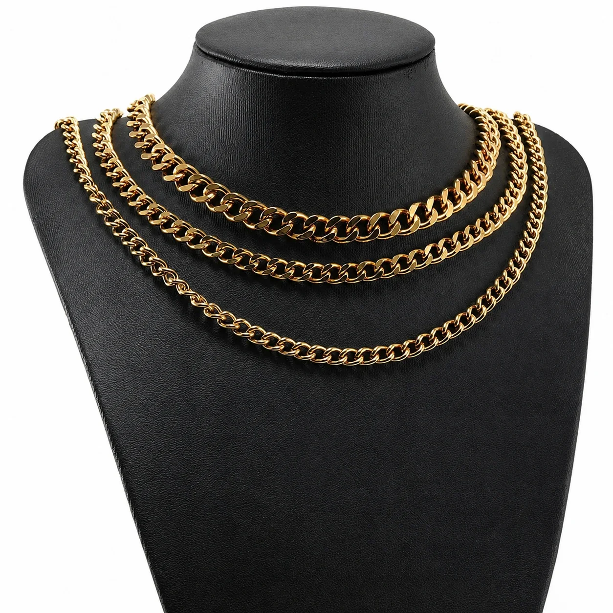 Bold Gold-Plated Cuban Paperclip Snake Chain Necklace