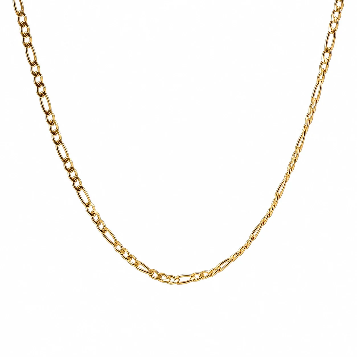 Bold Gold-Plated Cuban Paperclip Snake Chain Necklace - Gold : Oval-Link + cm