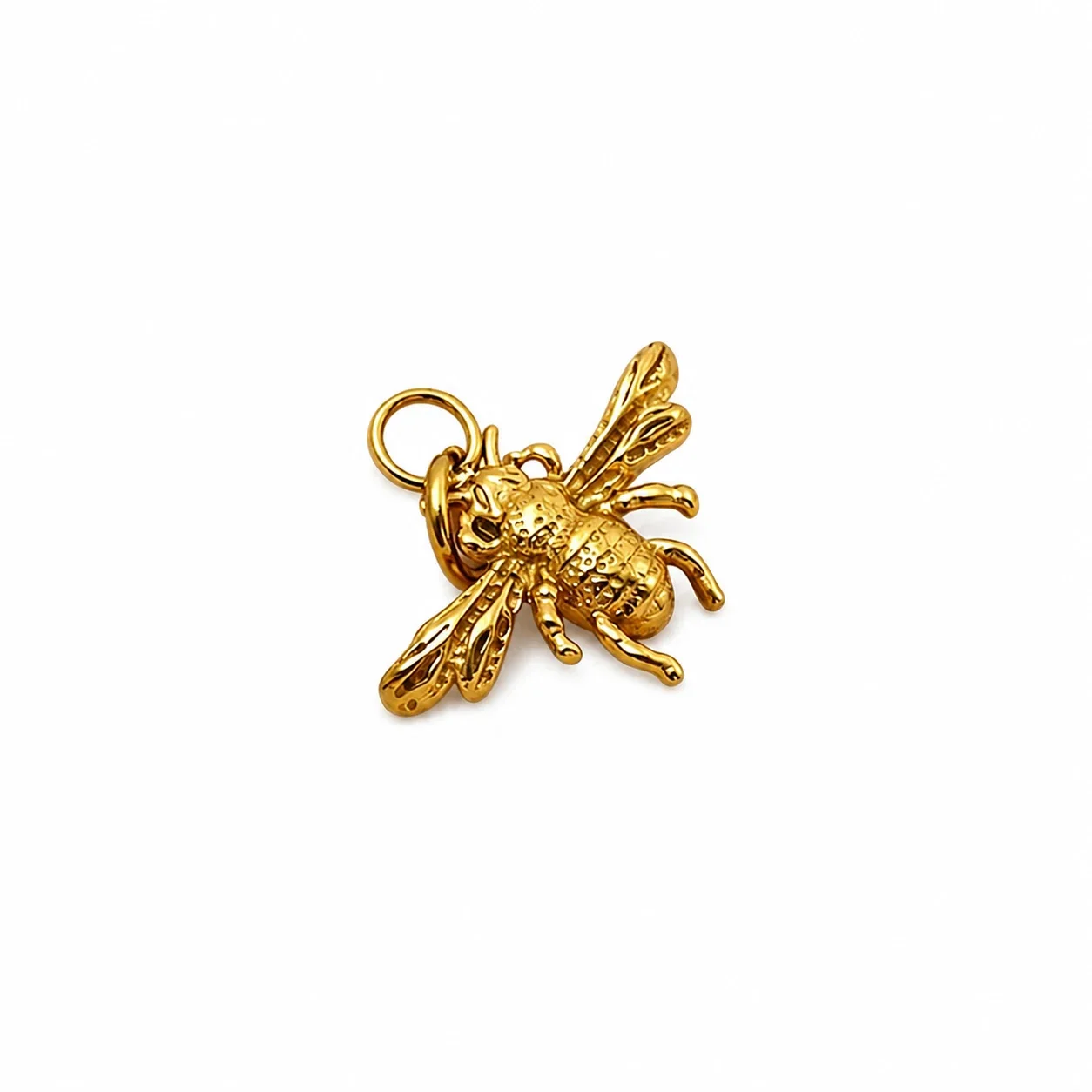 Petite 18K Gold-Plated Bee 316 Stainless Steel Necklace