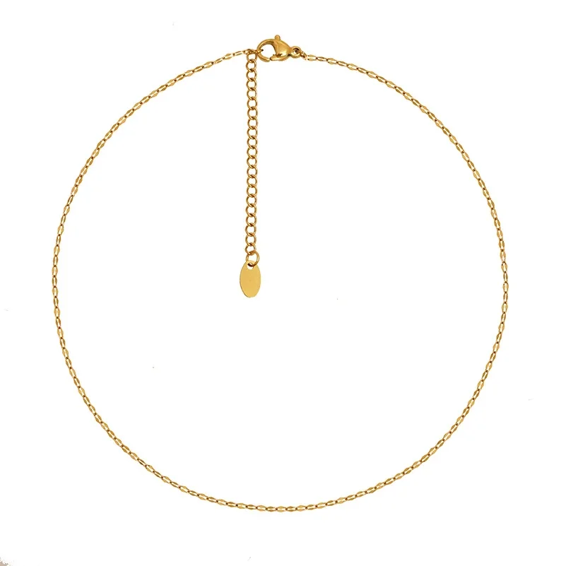 Dainty Gold-Plated 316 Stainless Fine Chain Jewelry Set
