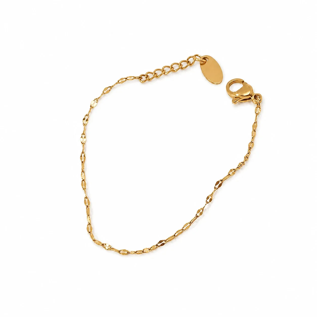 Dainty Gold-Plated 316 Stainless Fine Chain Jewelry Set