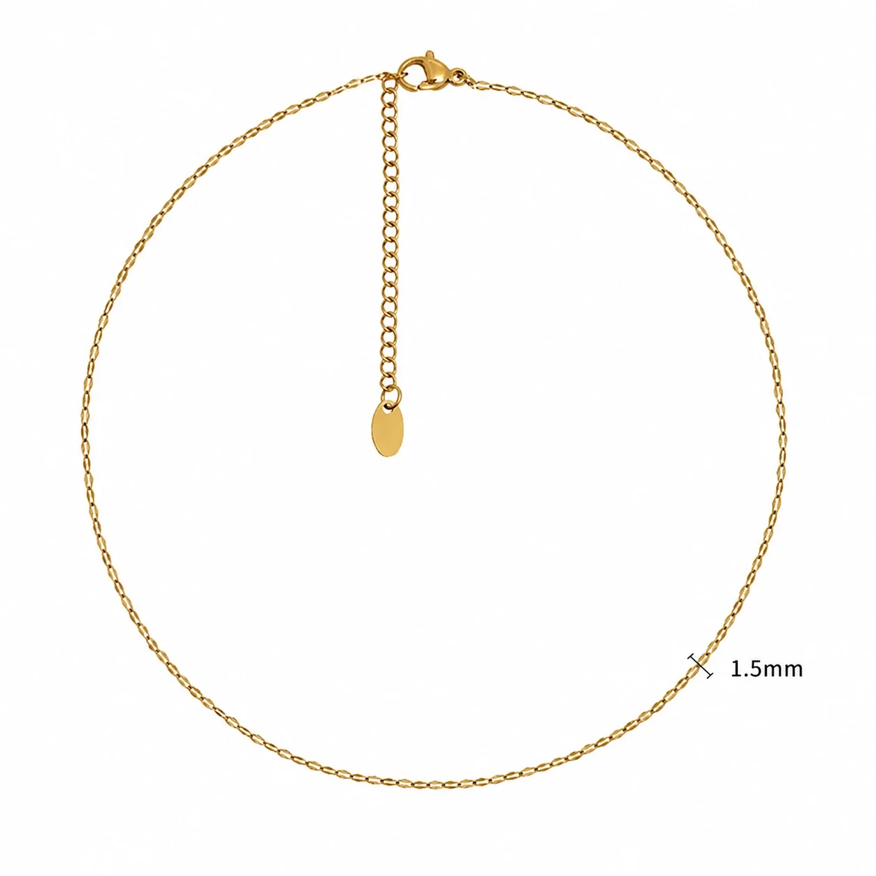 Dainty Gold-Plated 316 Stainless Fine Chain Jewelry Set