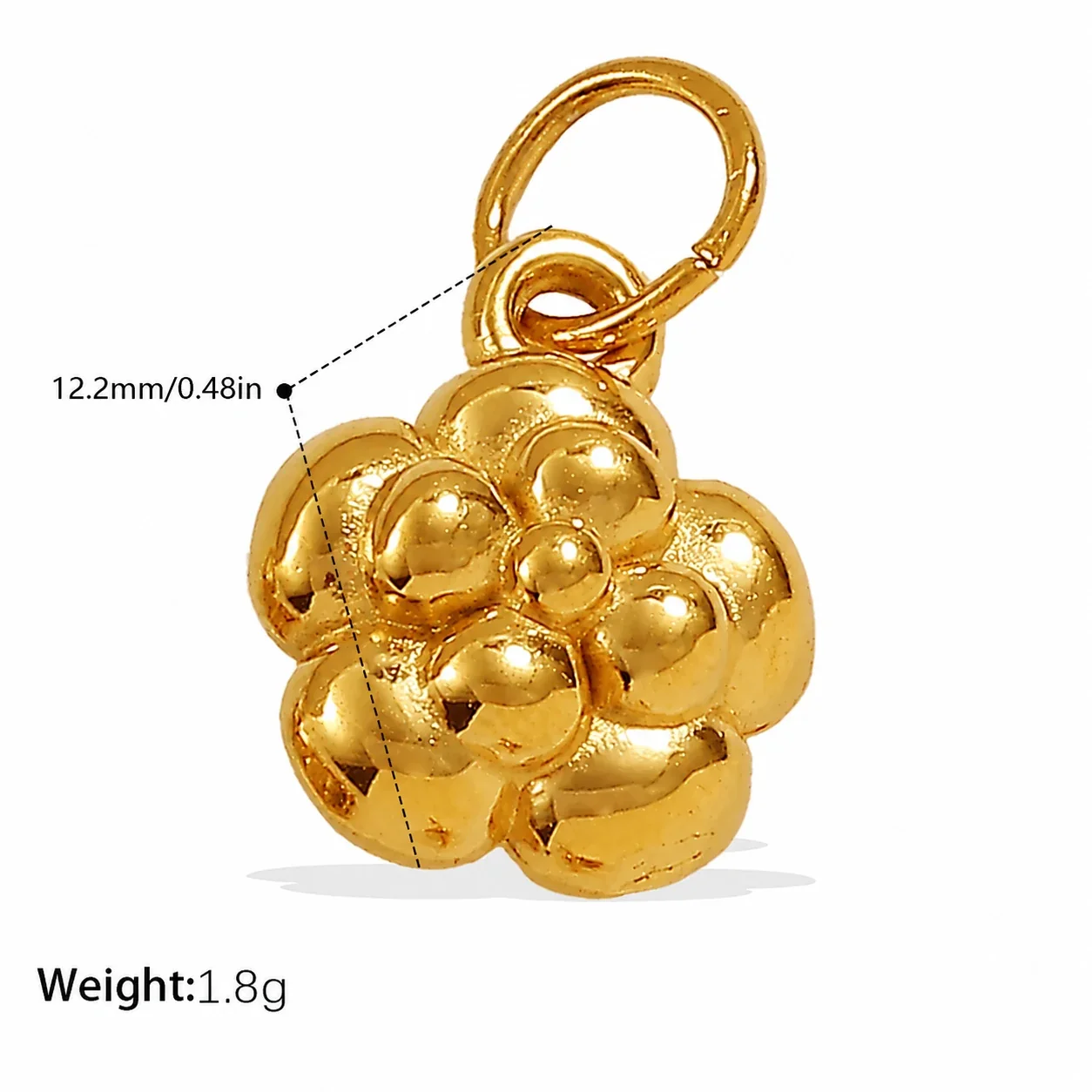 Foto do produto: Pendant Charms with Handbag, Cat & Flower 18K Gold-Plated