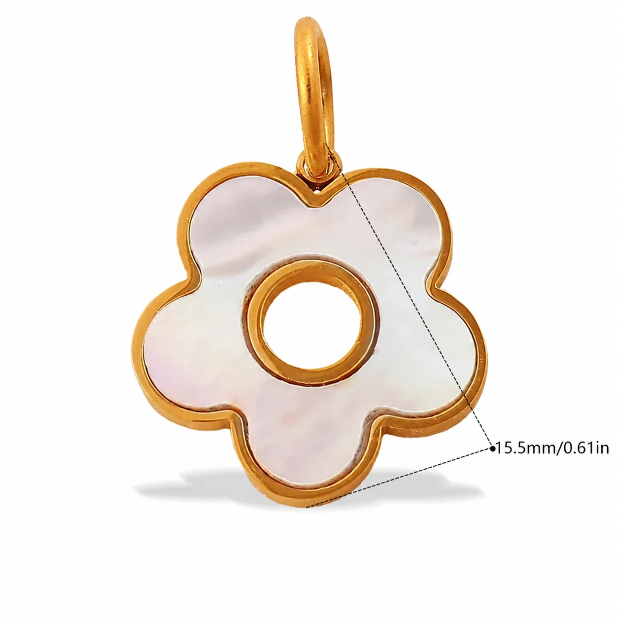 Foto do produto: Flower Charm Pendant with Crystal Petals, 18K Gold-Plated