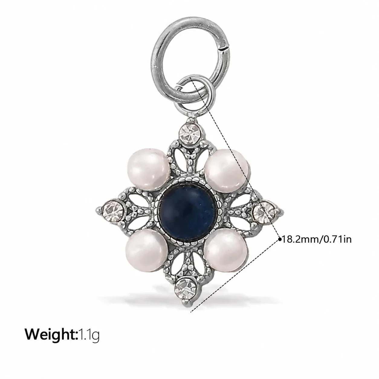 Foto do produto: Flower Charm Pendant with Crystal Petals, 18K Gold-Plated