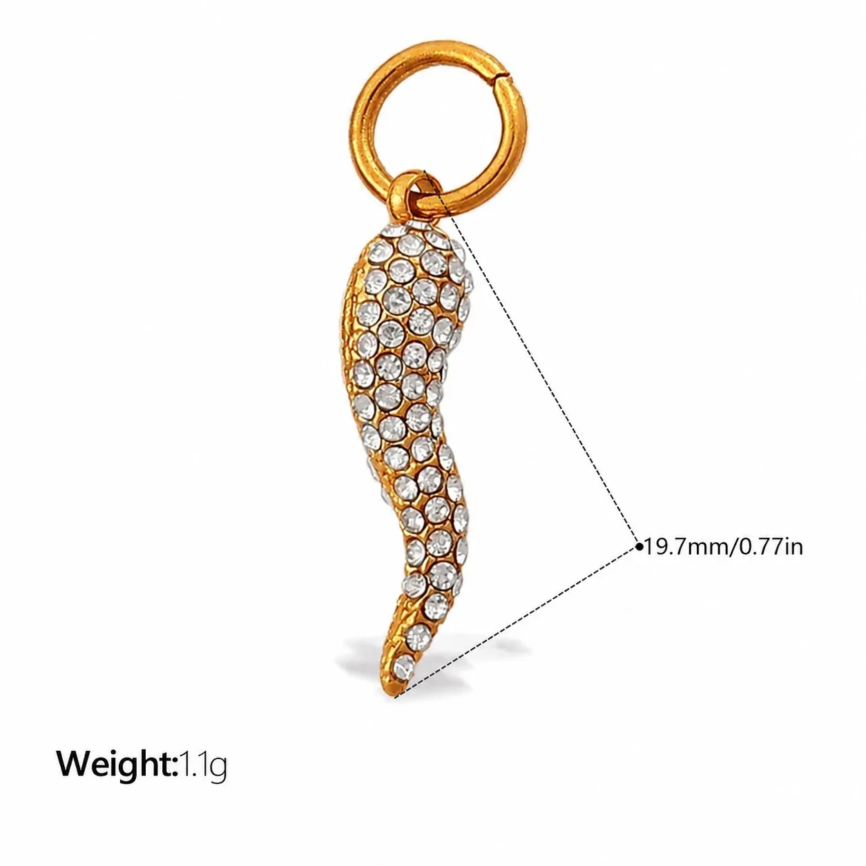 Foto do produto: Flower Charm Pendant with Crystal Petals, 18K Gold-Plated
