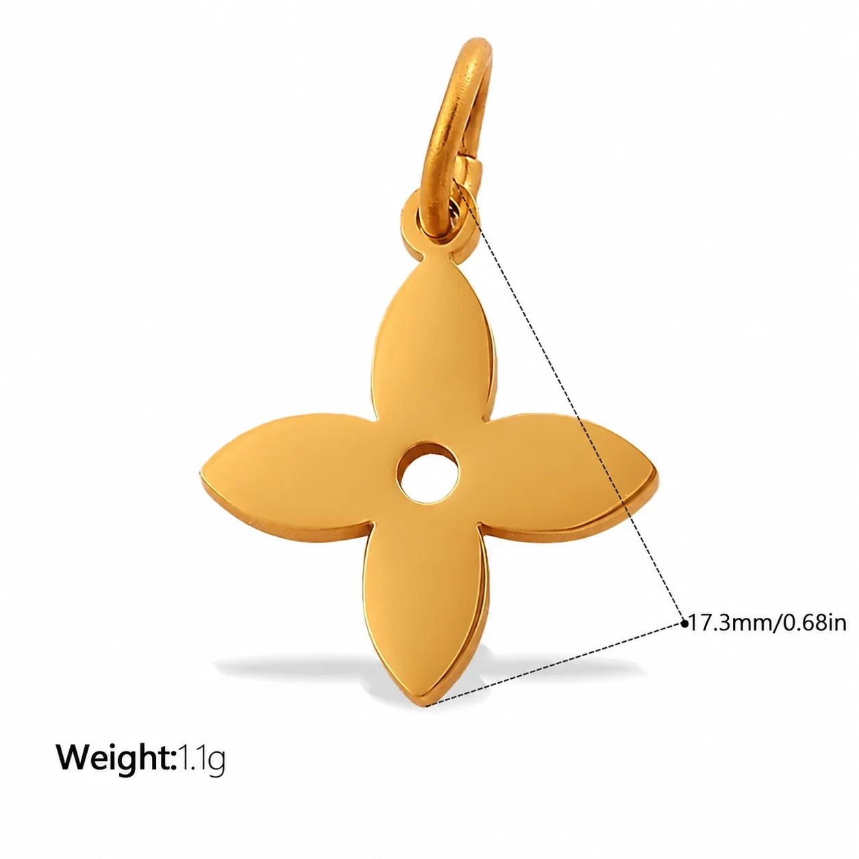 Foto do produto: Flower Charm Pendant with Crystal Petals, 18K Gold-Plated