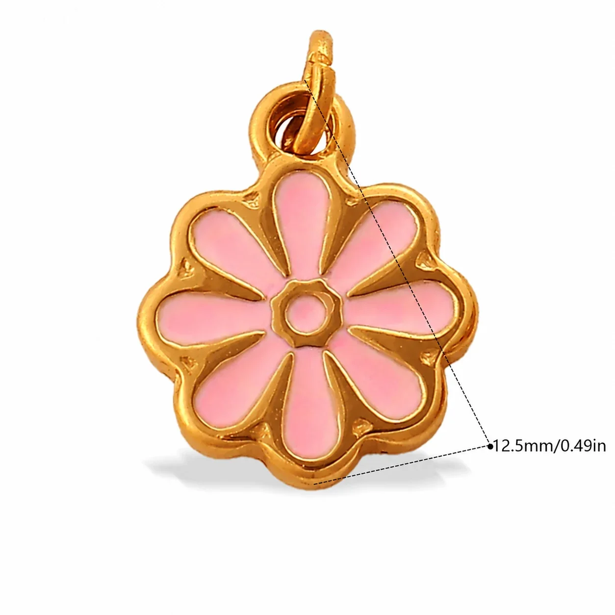 Foto do produto: Flower Charm Pendant with Crystal Petals, 18K Gold-Plated