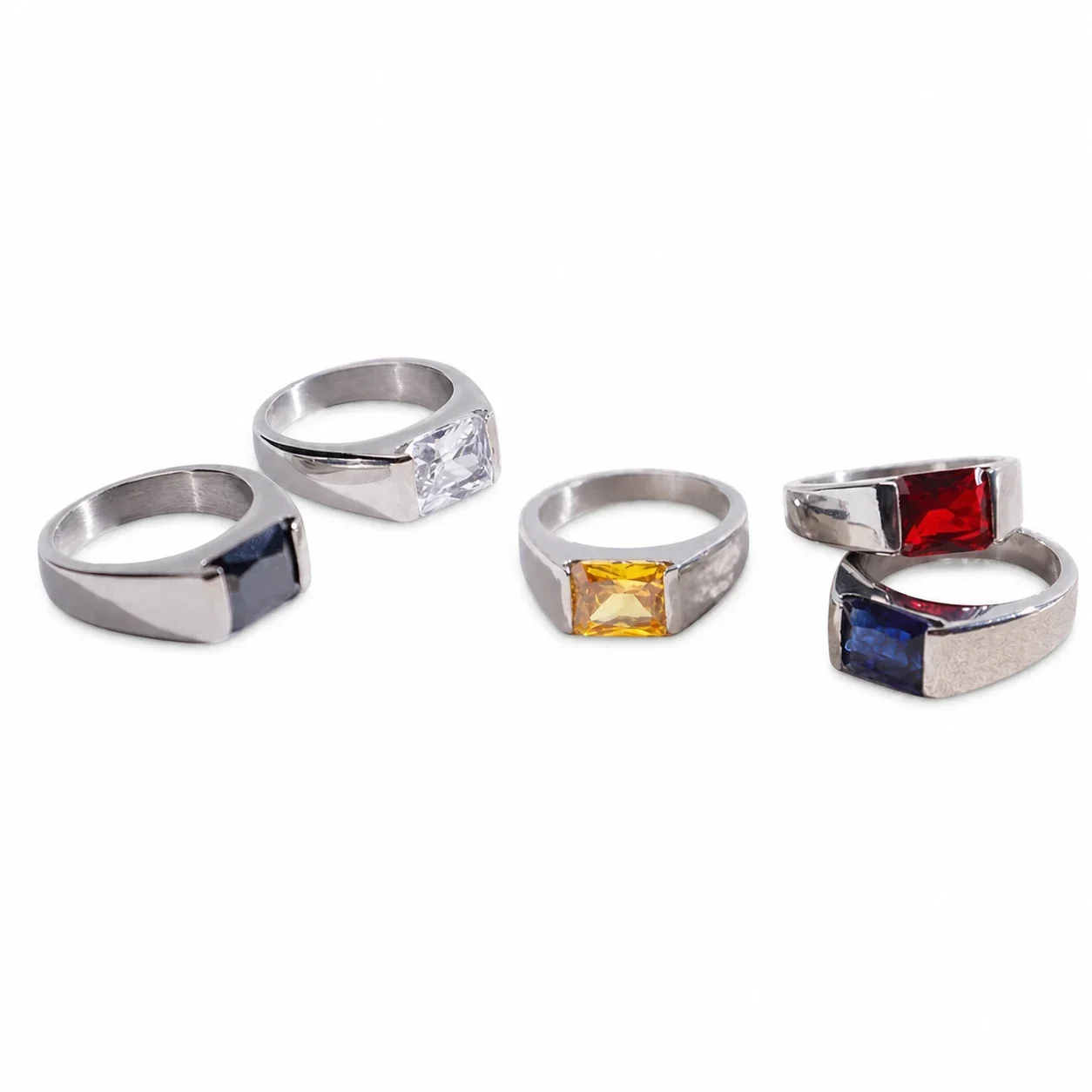 Bold 316 Stainless Steel Square-Cut Signet Ring