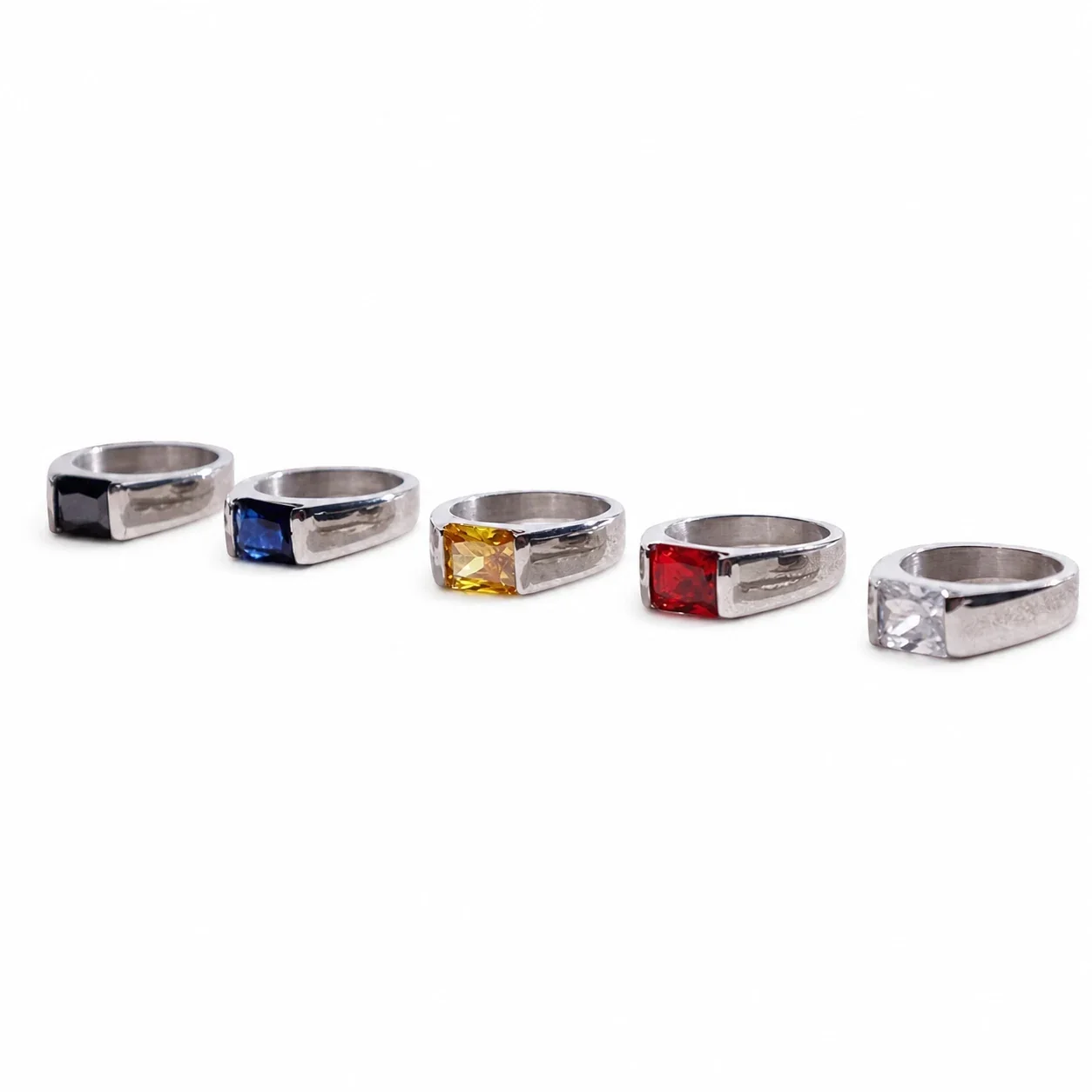 Bold 316 Stainless Steel Square-Cut Signet Ring