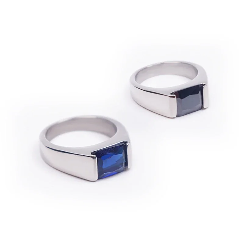 Bold 316 Stainless Steel Square-Cut Signet Ring