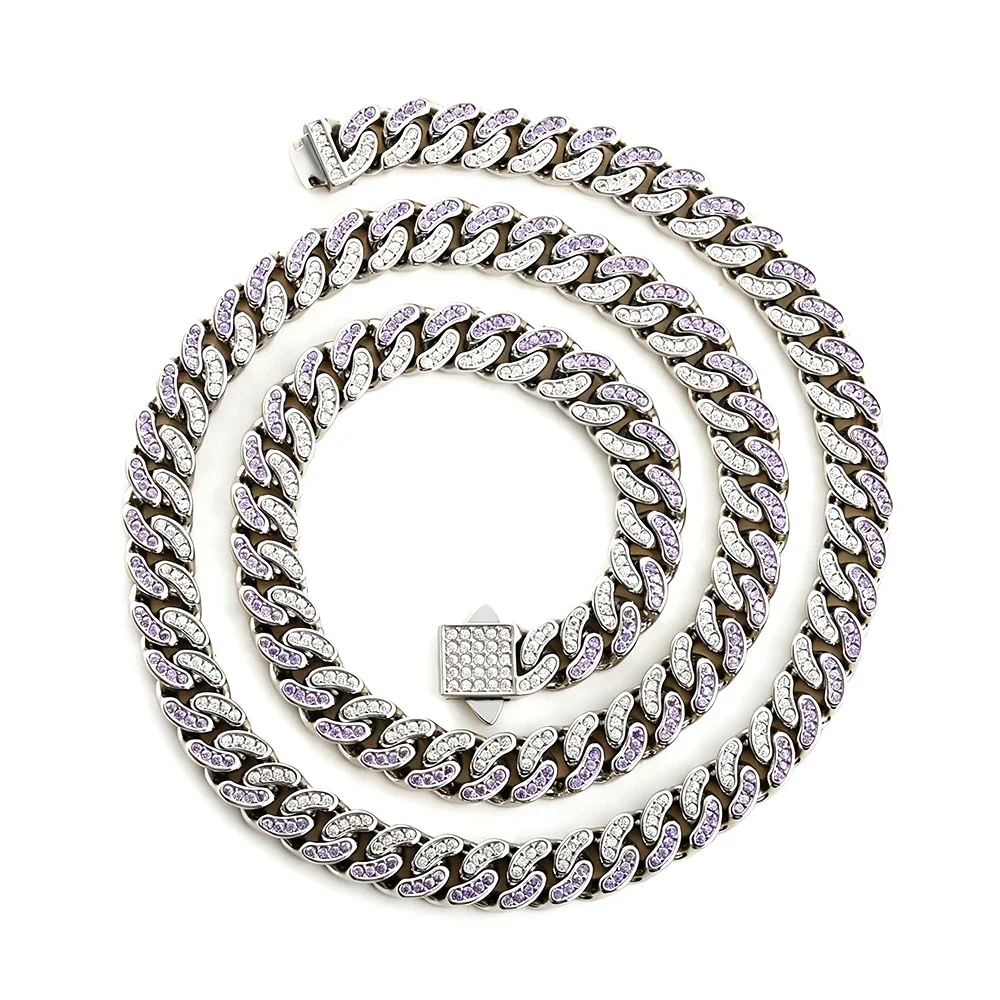 Iced 316 Stainless Steel Cuban Chain Necklace