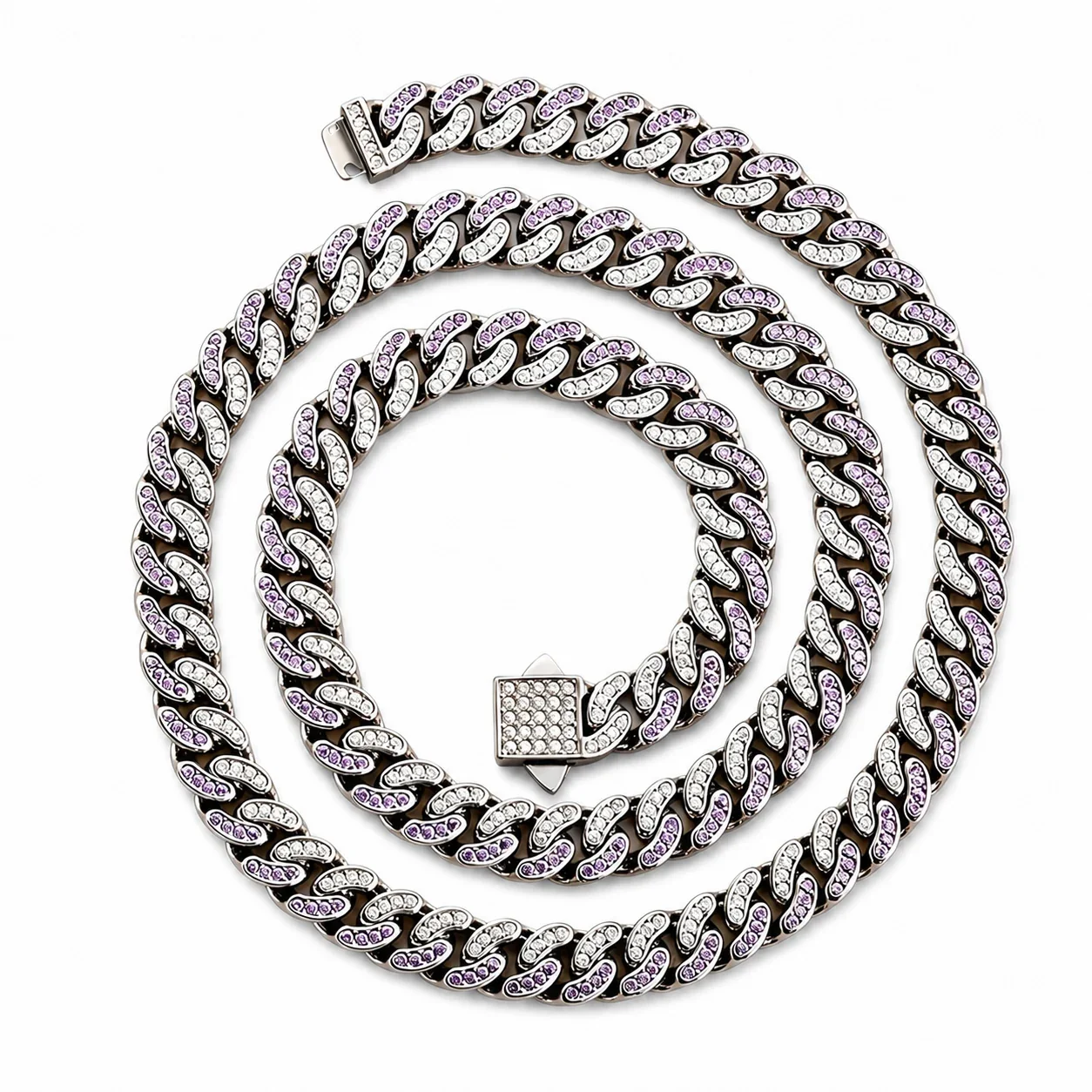 Iced 316 Stainless Steel Cuban Chain Necklace