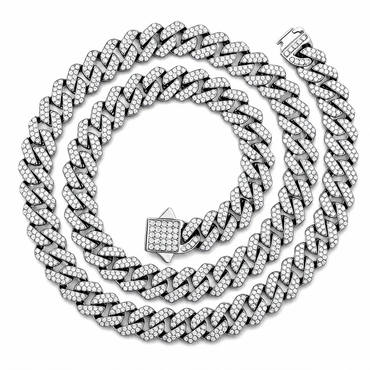 Iced 316 Stainless Steel Cuban Chain Necklace