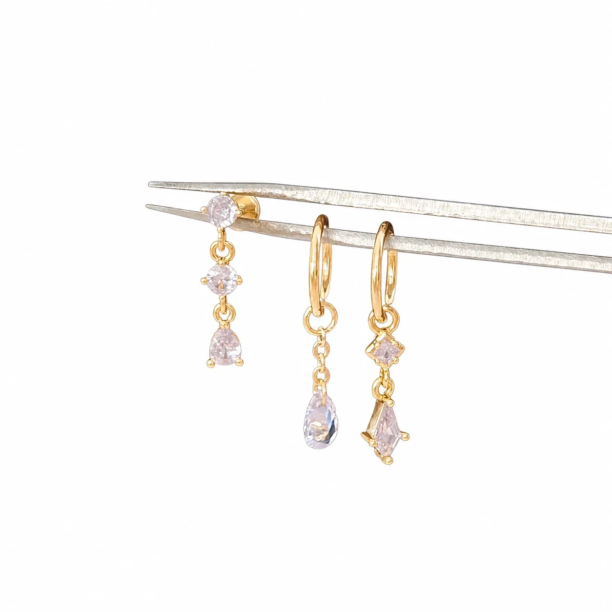 Delicate 316 Stainless Steel Teardrop CZ Ear Cuff