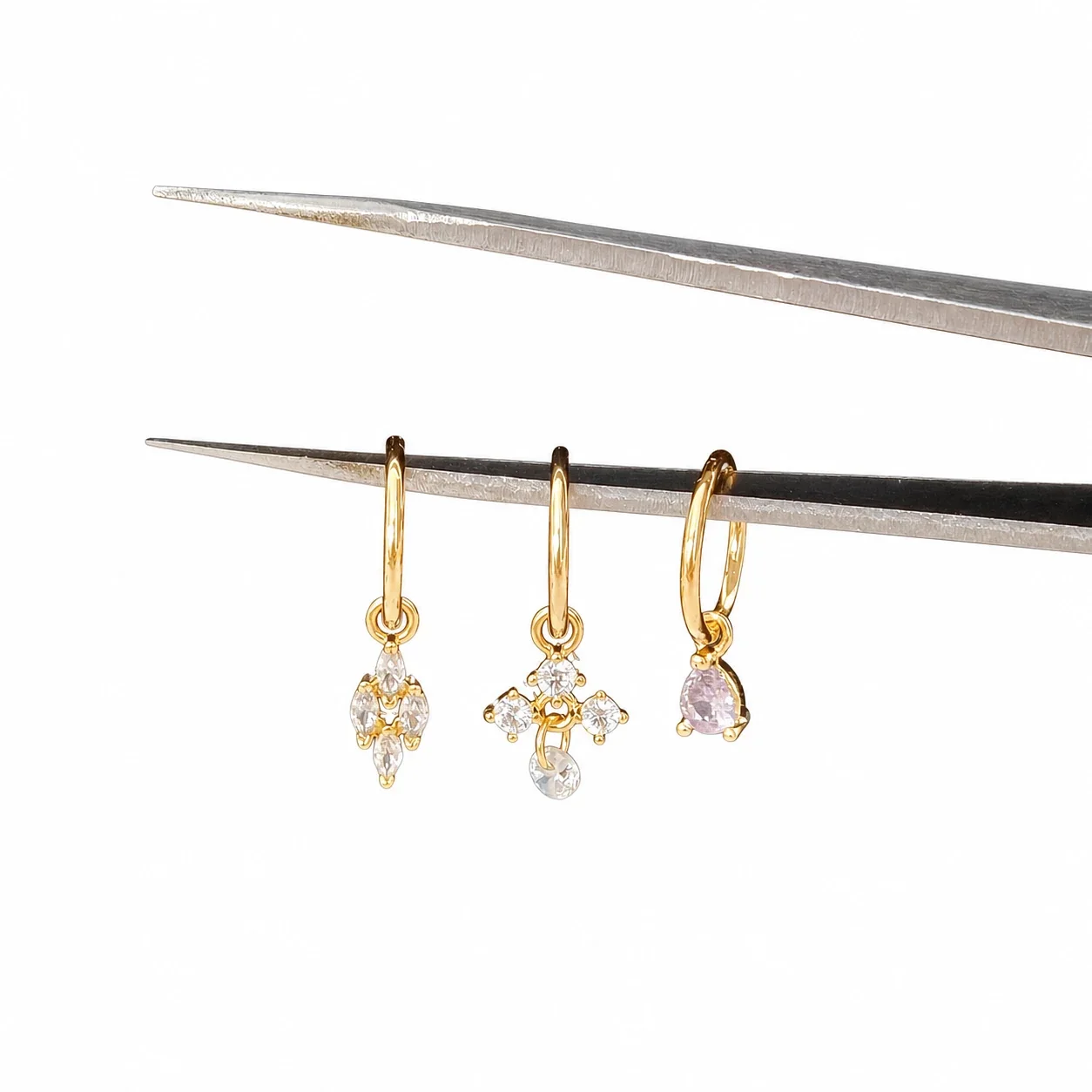 Delicate 316 Stainless Steel Teardrop CZ Ear Cuff
