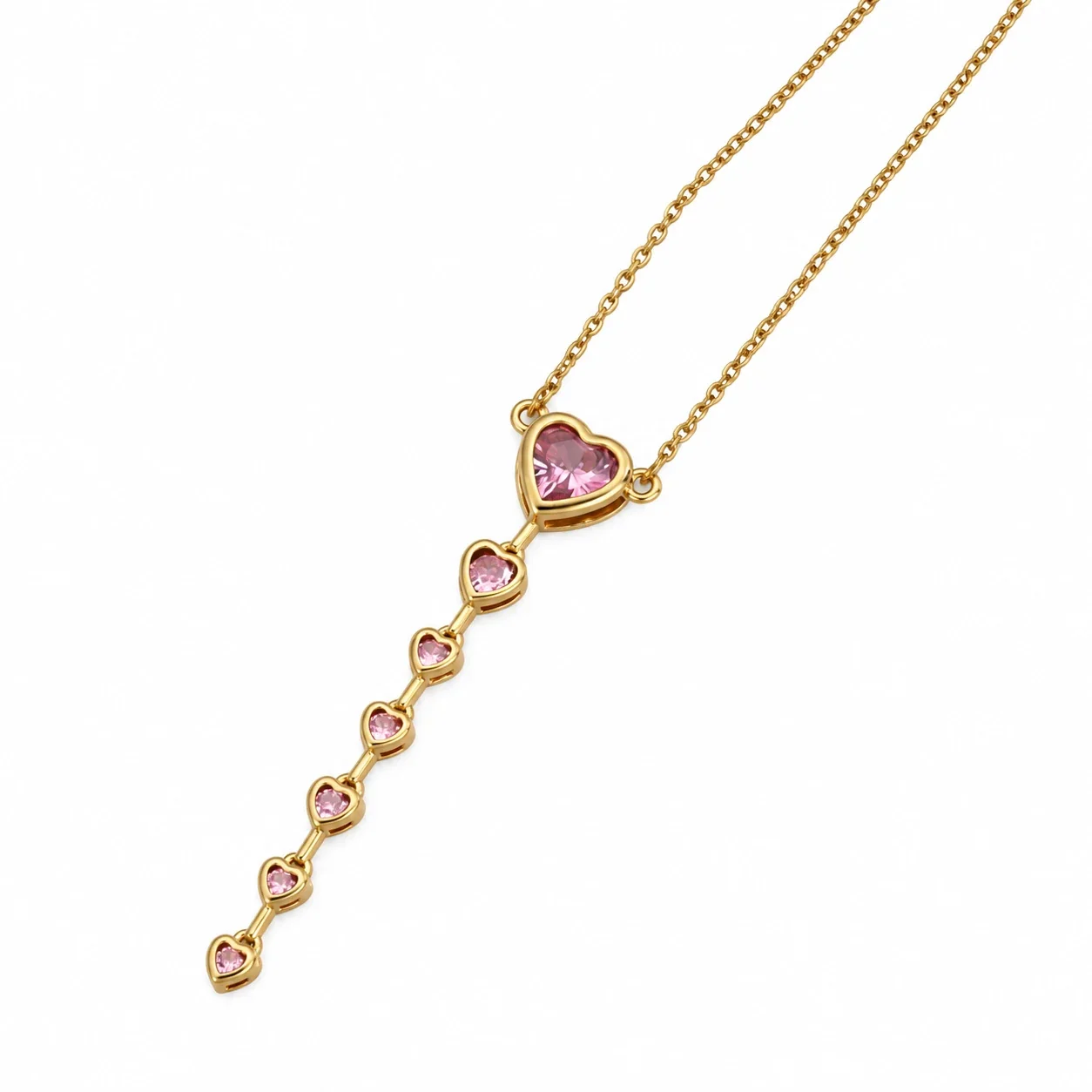 Produktfoto: Star Necklace with Cascading Crystals, Gold-Plated Stainless Steel