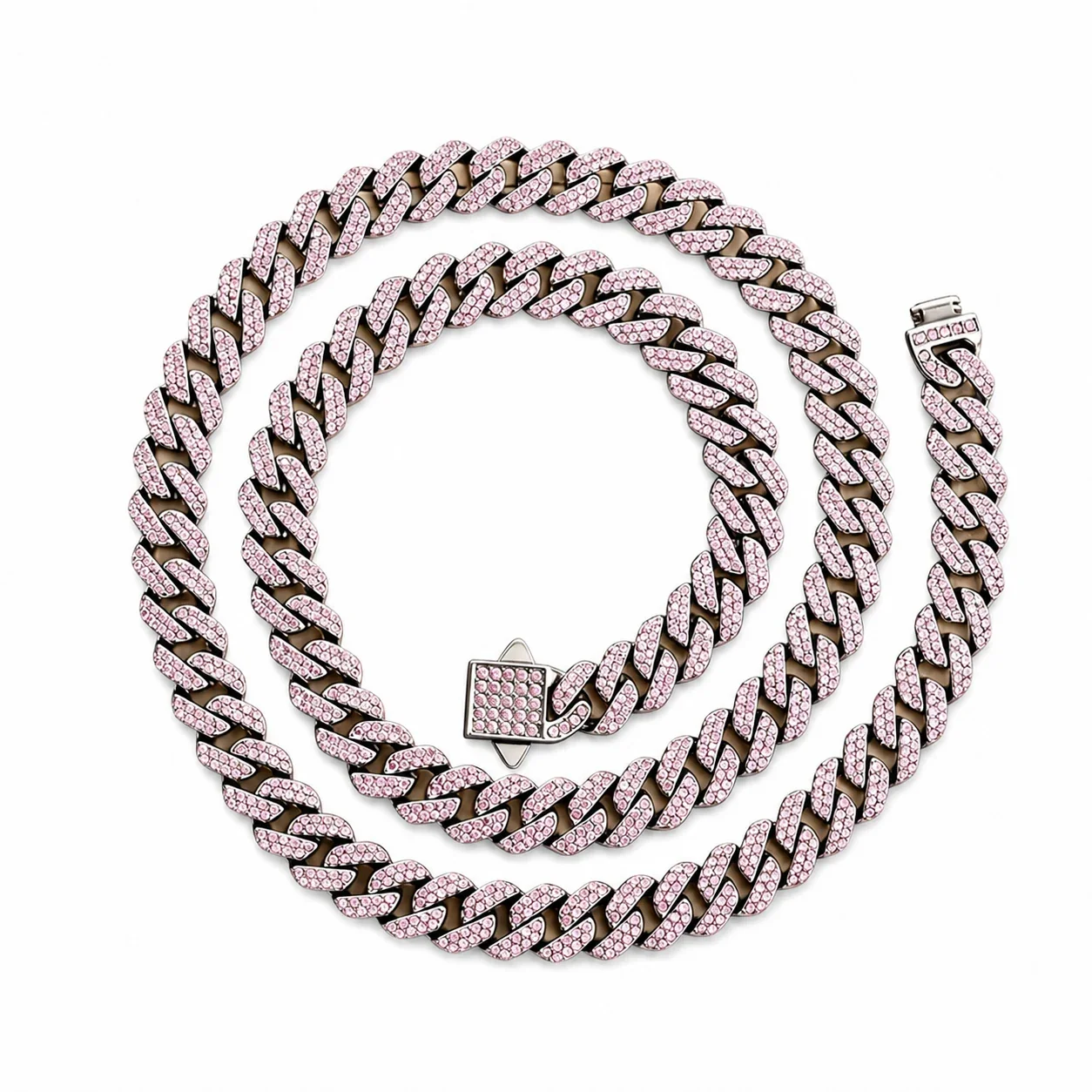 Iced 316 Stainless Steel Cuban Chain Necklace