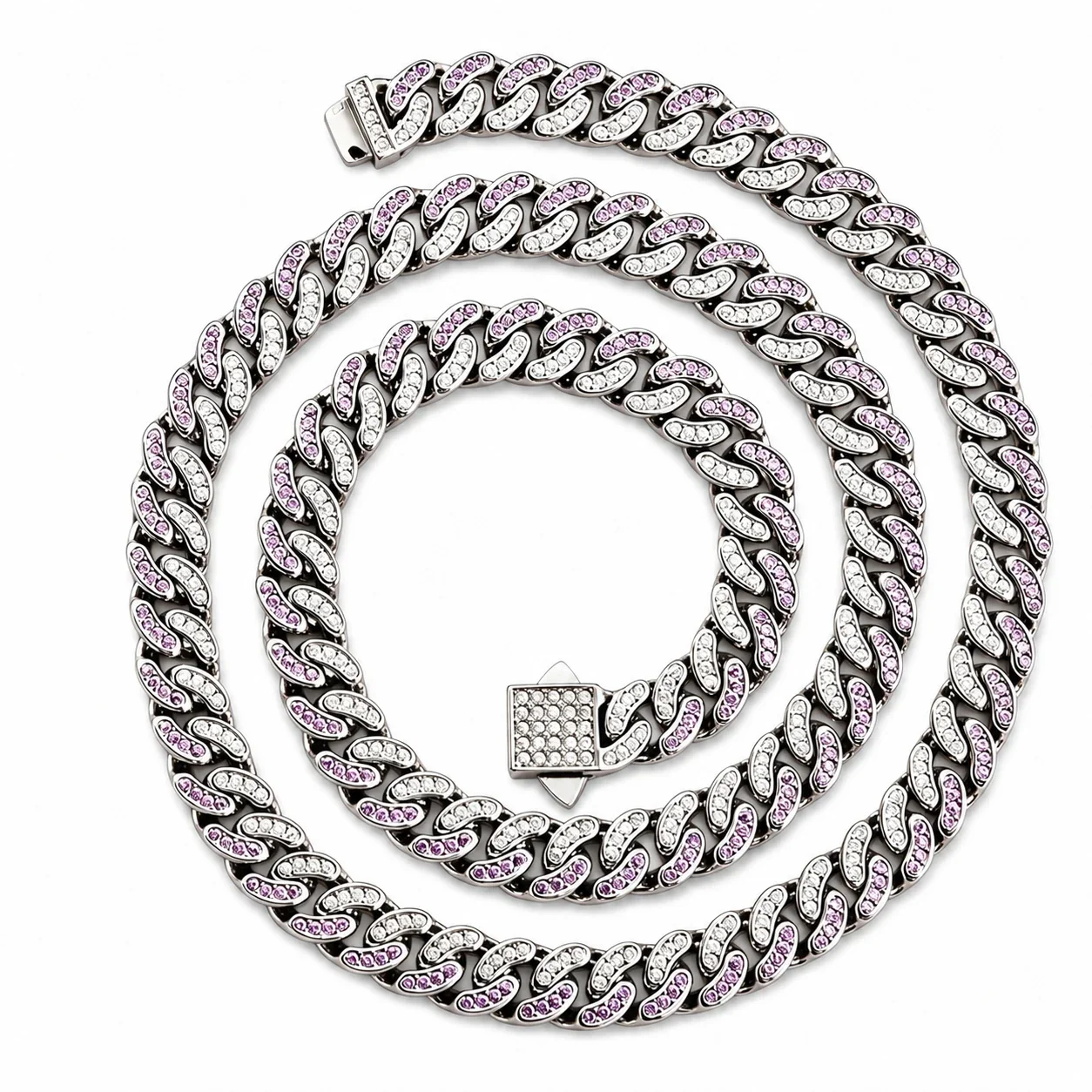 Iced 316 Stainless Steel Cuban Chain Necklace