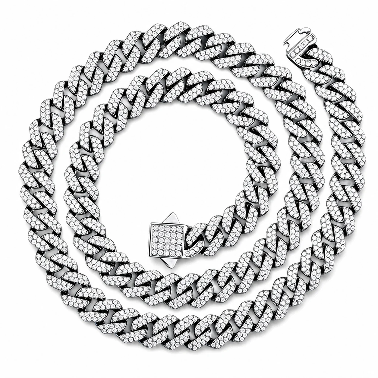 Iced 316 Stainless Steel Cuban Chain Necklace
