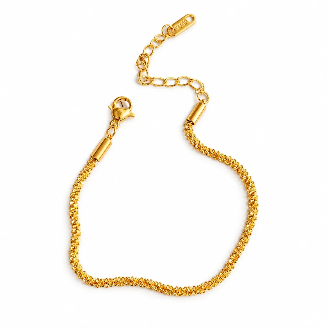 Twisted Rope Chain Bracelet in 18K Gold-Plated Stainless Steel - Gold