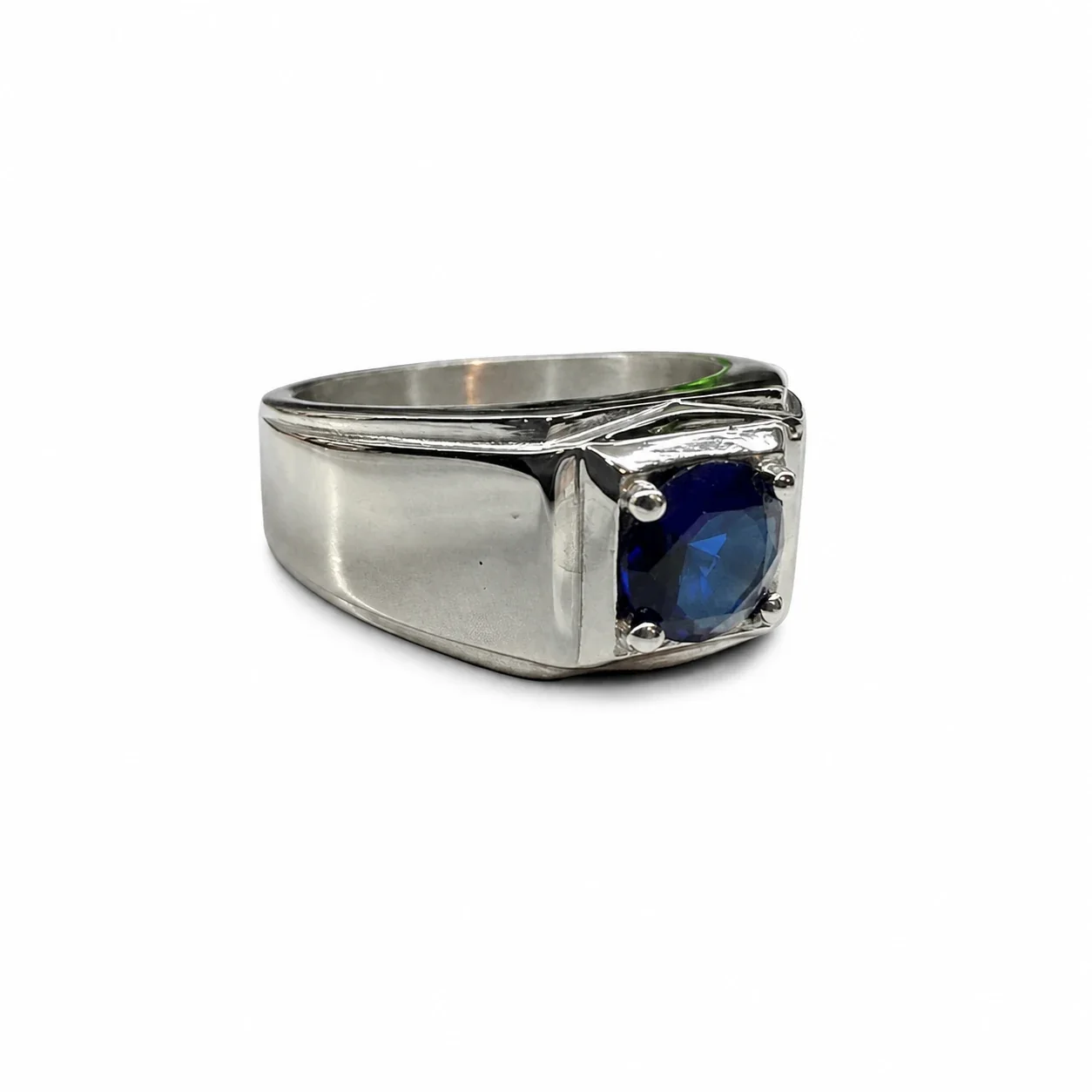 Bold 316 Stainless Steel Square CZ Signet Ring