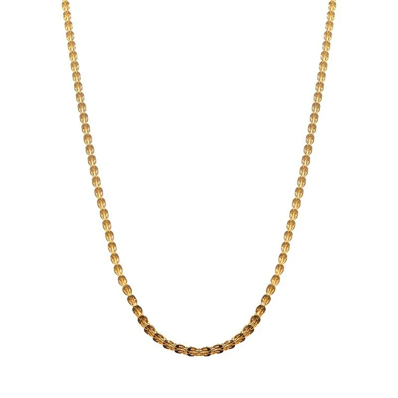 Refined 18K Gold-Plated Wheat Link Heart Charm Bracelet