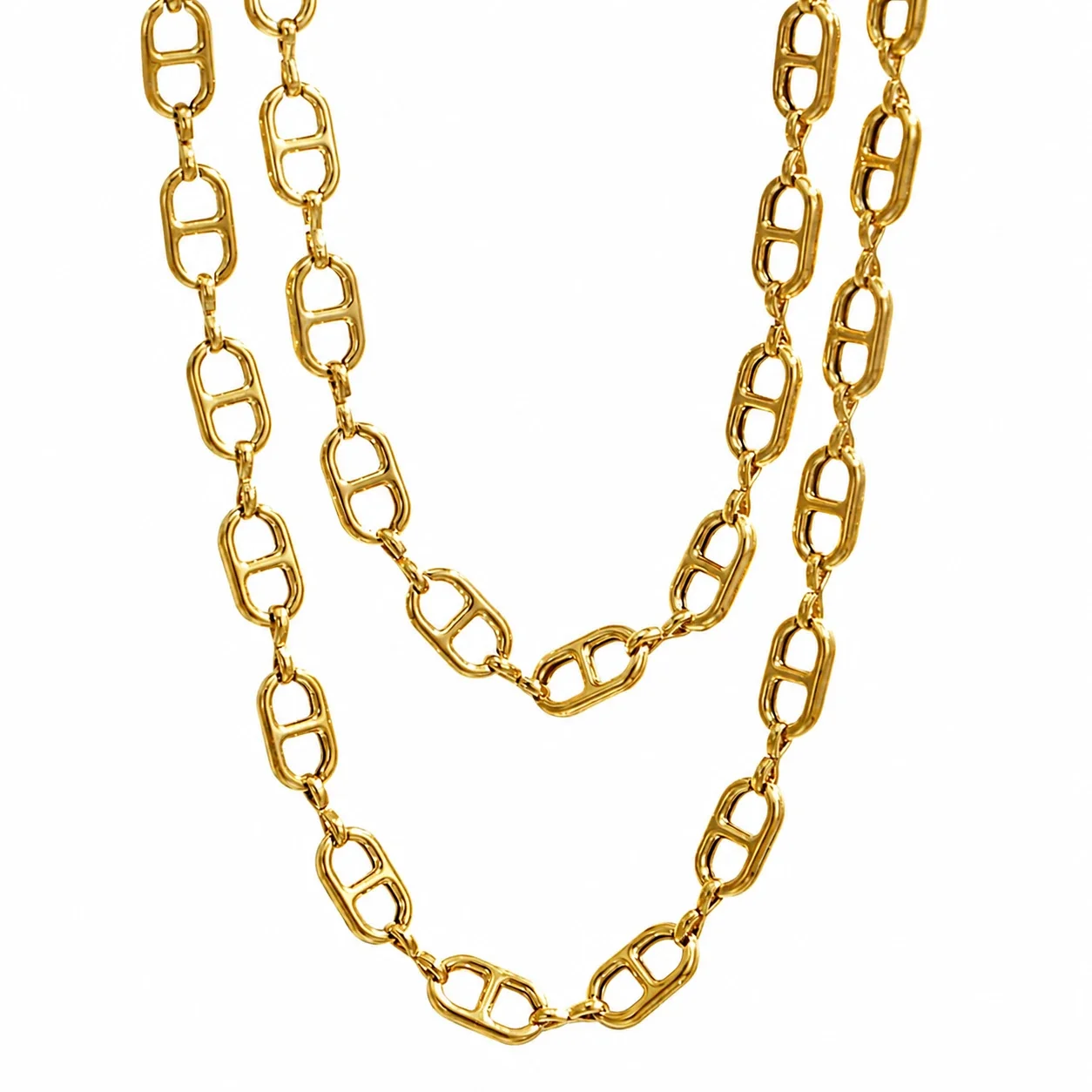 Bold 316L Stainless Steel Mariner Link Jewelry Set